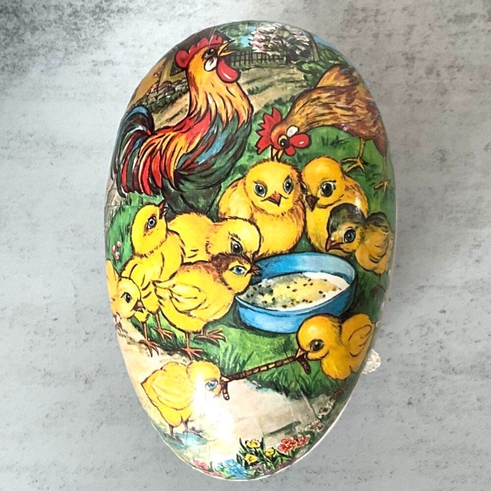 Beautiful vintage German paper mache Easter Egg; German Democratic Republic - Picture 3 of 6